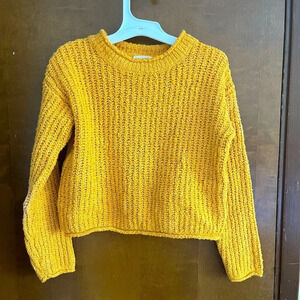 Cat & Jack Yellow Knit Sweater Size Medium